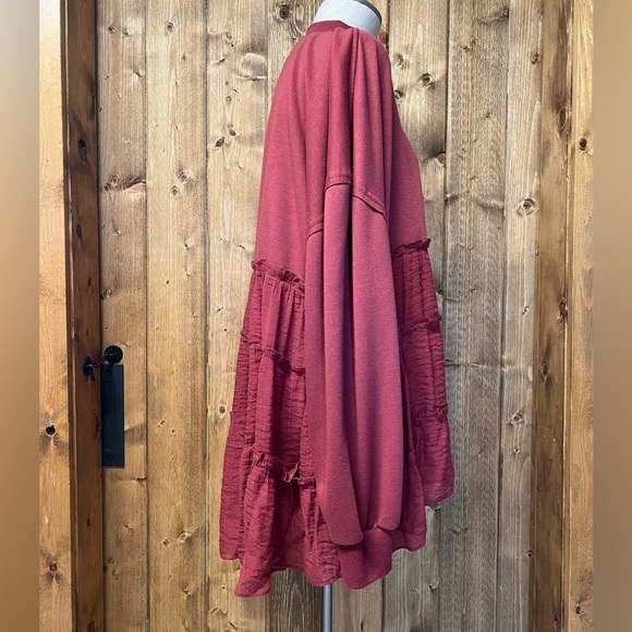 Jade by Jane 2X Ruffle High Low Long Sleeve Shirt Sweatshirt Romantic Cottage - Picture 4 of 8